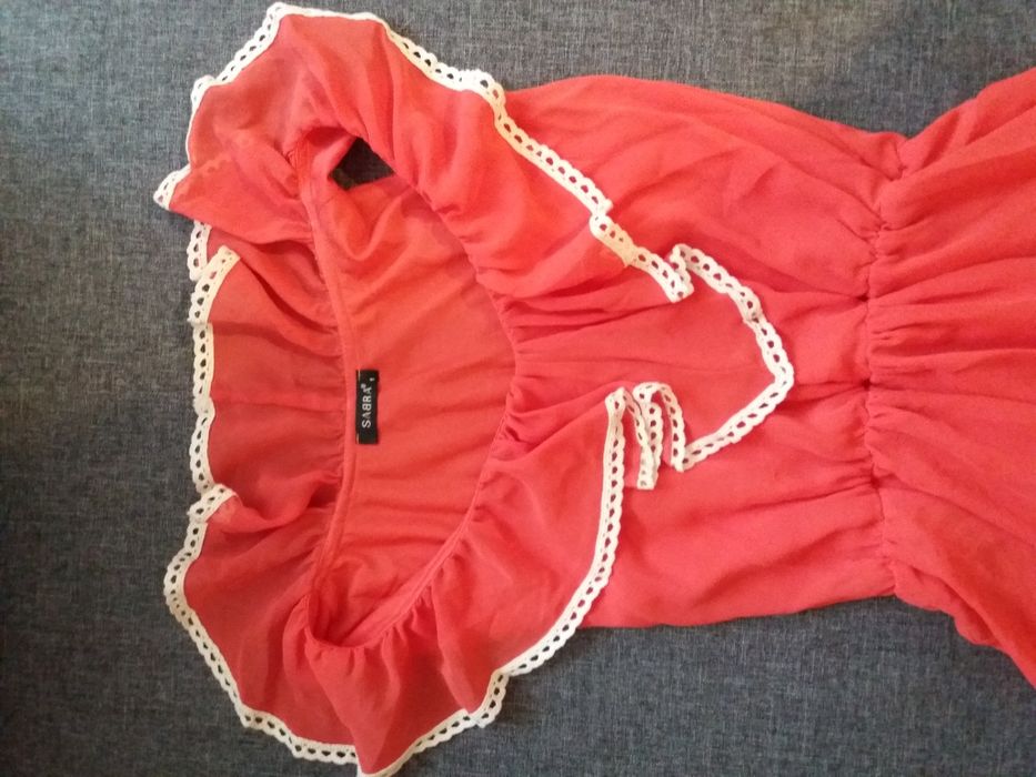 Платье фирменное персиковое сарафан летний летнее лето