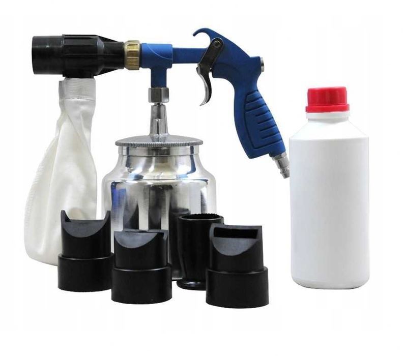 Pistolet do piaskowania 1L z odzyskiem ścierniwa + 1kg ścierniwa