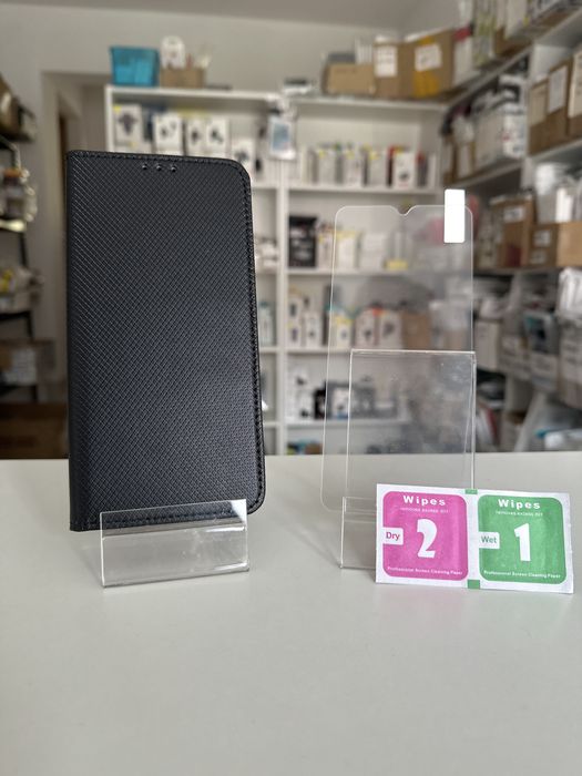 Etui zamykane + SZKŁO hartowane do xiaomi redmi 9c / 9c nfc