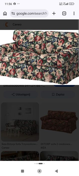 Pokrycie , pokrowiec Ektorp kanapy 2 osobowej Lingbo