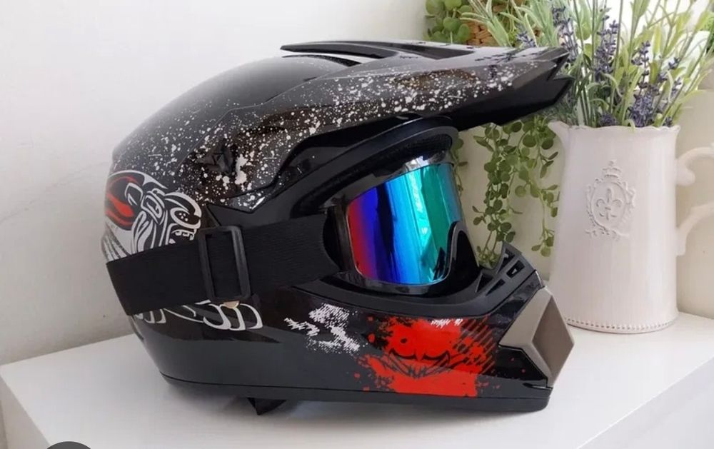 Kaski pełne  fullface rozmiar S M Enduro Hulajnoga r ower 7- 13 Lat