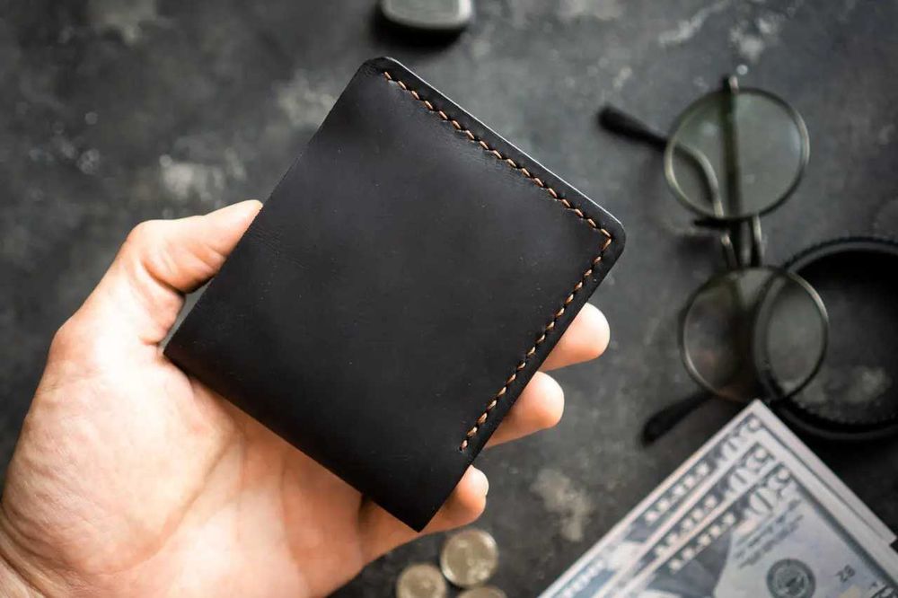 Чоловічий чорний гаманець з натуральної шкіри KESSLER black