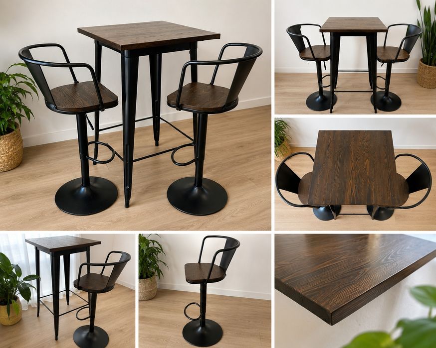 Conjunto de mesa alta + 2 cadeiras