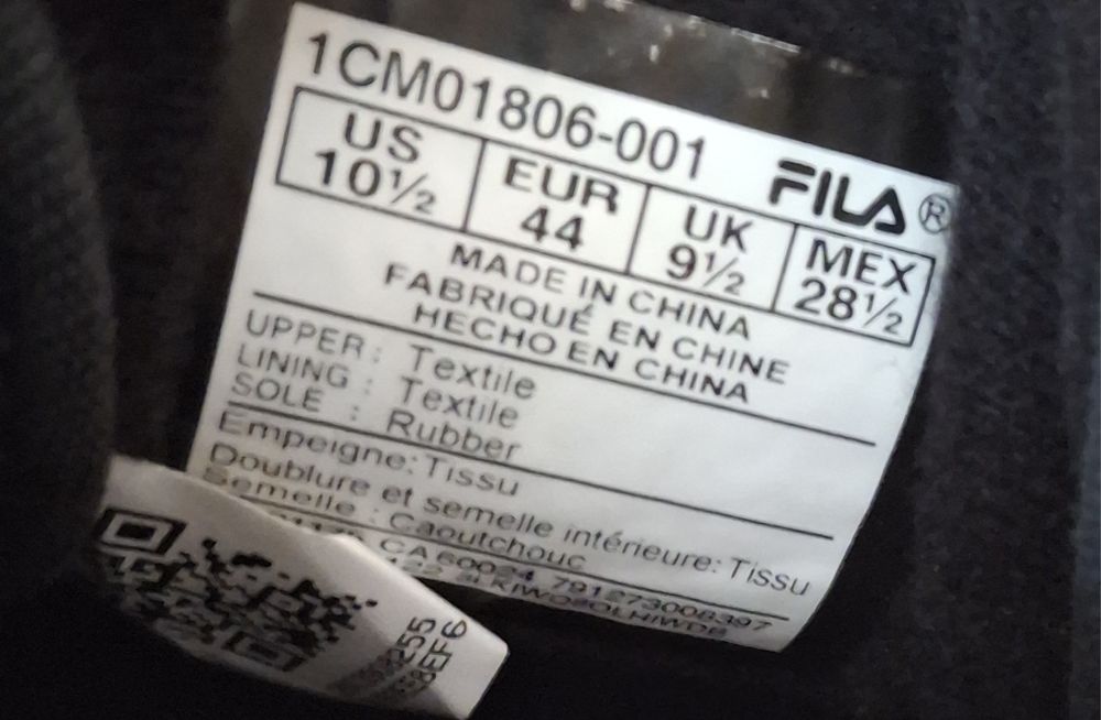 Buty sportowe męskie Fila rozmiar 44