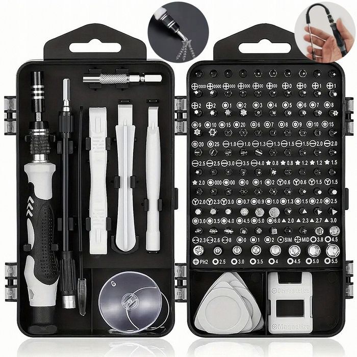 Zestaw Śrubokrętów Precyzyjnych Uniwersalne Wkrętaki Torx Bity 115 El.