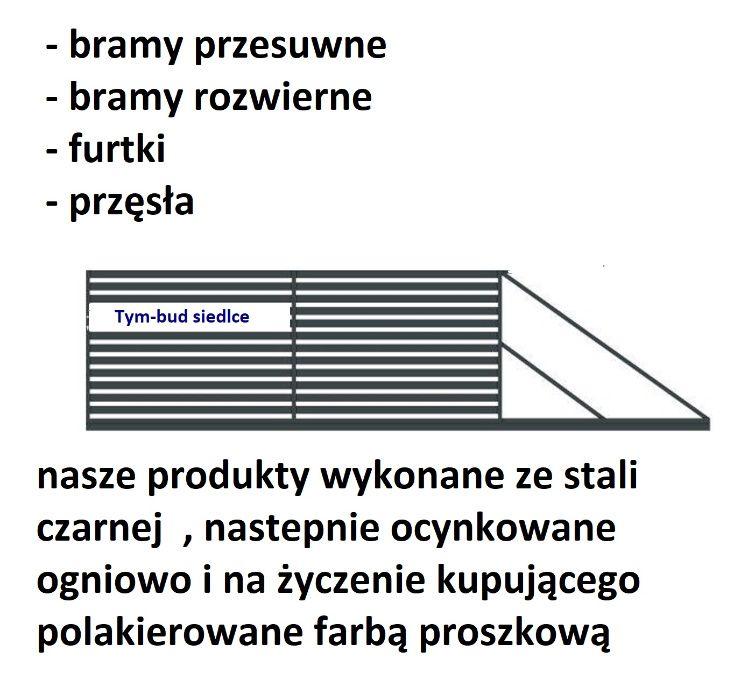 Furtka , palisadowa , kompletna do montażu , Producent