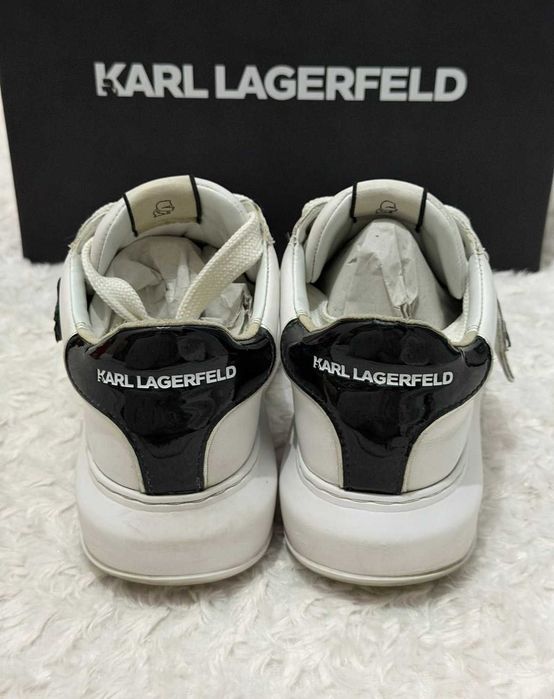 Białe Buty Damskie Sneakersy Karl Lagerfeld Kapri Twin Pendant r.36