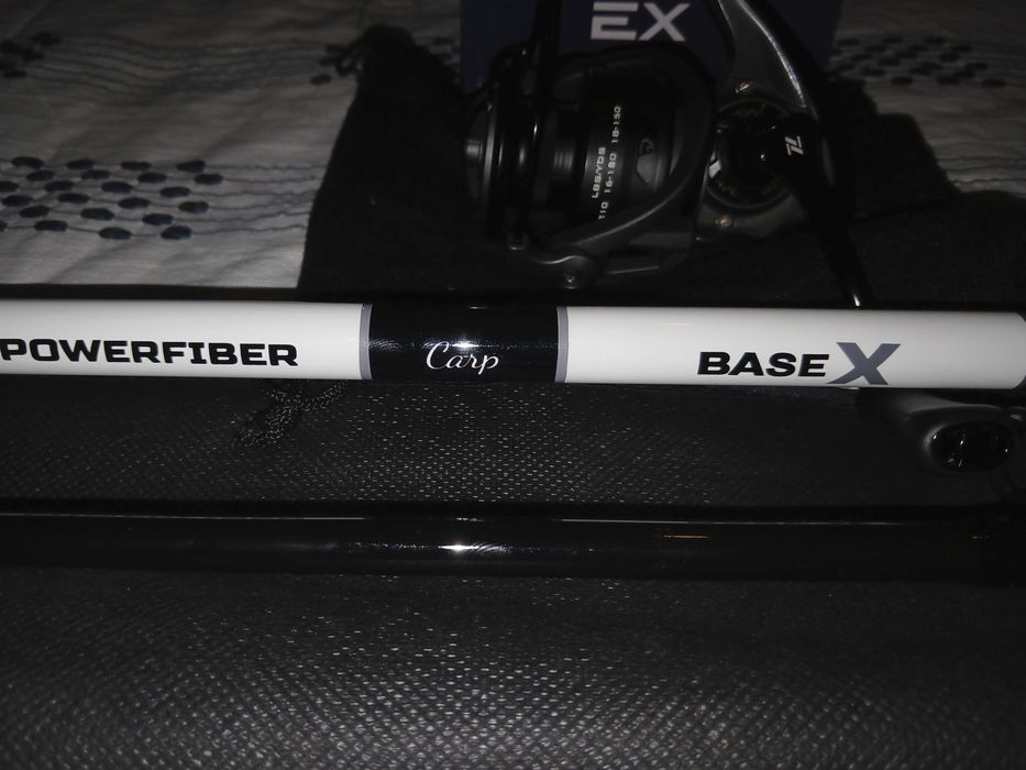 DAM Base-x Carp Carp Fishing Rod 2 Sections + Carreto 5000 carbon