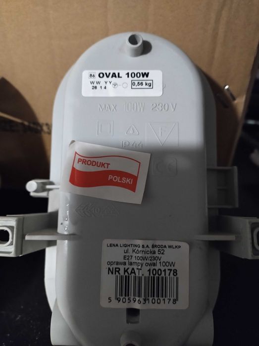 Oprawa kanałowa z siatką owal Lena Lighting E27 100W/230V