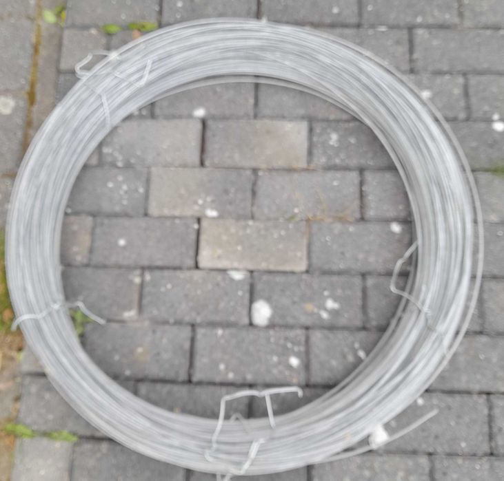 Drut naciągowy ocynkowany 4mm, 32 kg, nowy