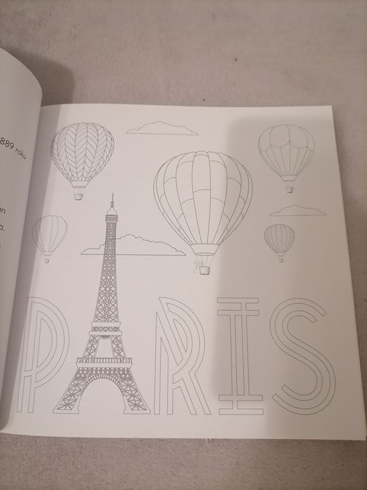 Kolorowanka Paryż Kreatywność i relaks