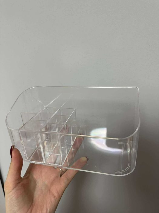 Organizer na kosmetyki 9 przegródek akrylowy przejrzysty