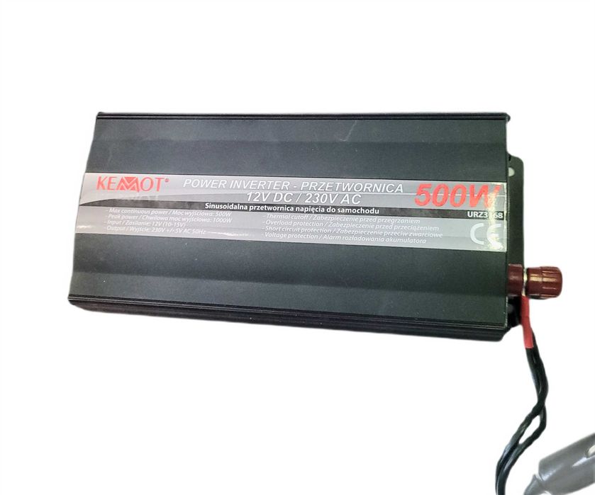 sinusoidalna przetwornica Kemot 12V DC/230V AC 500W