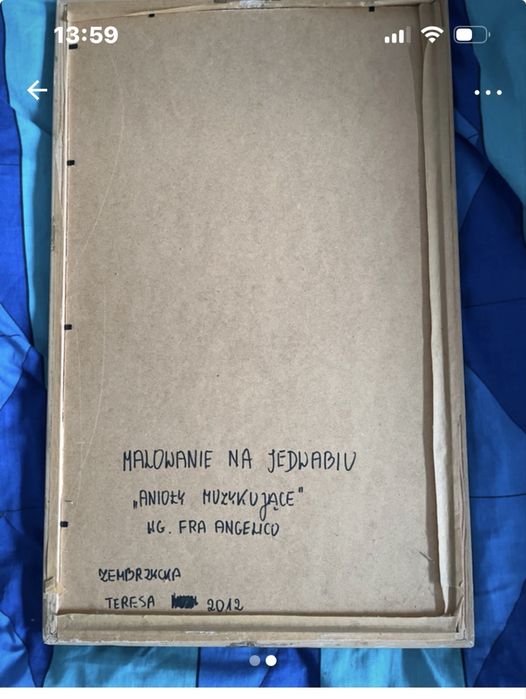 Obraz malowany na jedwabiu.