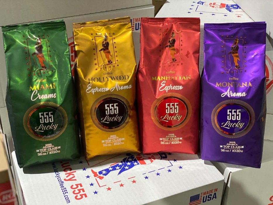 Кофе в зернах "Lucky 555 Manhattan Espresso" (Манхеттен Эспрессо)1020г