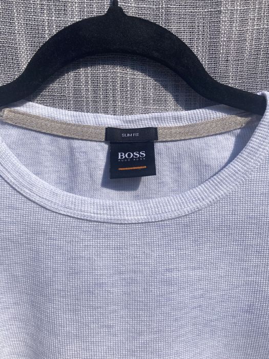 Оригінал BOSS Hugo Boss Лонгслів Світло-сірий S