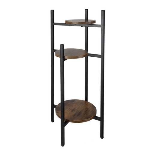 Підставка для квітів 3-рівнева металева 80 см у стилі Loft Подставка