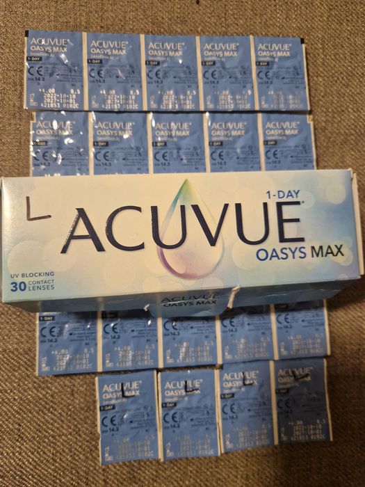 Soczewki kontaktowe 24 szt. Acuvue 1-day Oasys Max 4,00