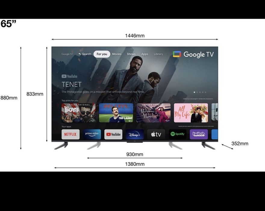 Telewizor 65cali TCL  stan idealny