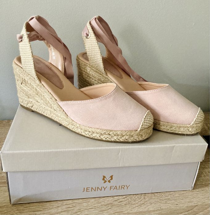 Espadryle na koturnie 40