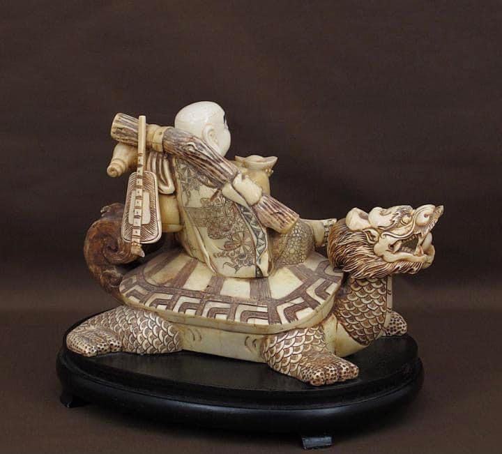 escultura oriental antiga placas de osso de búfalo de á