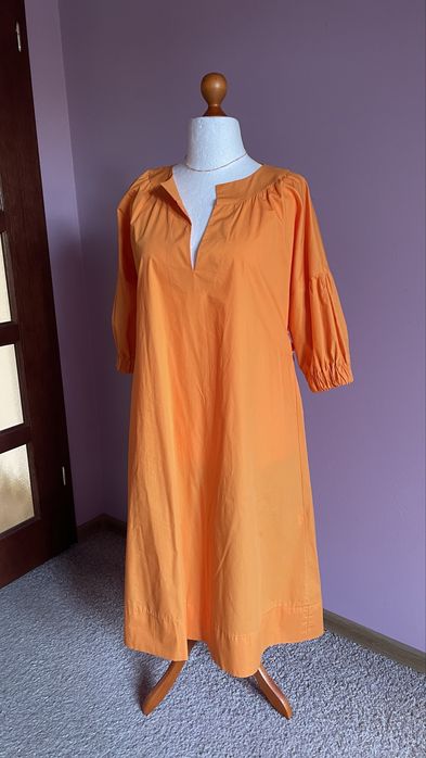 Sukienka orange bawełna koszulowa 40/42/44/46