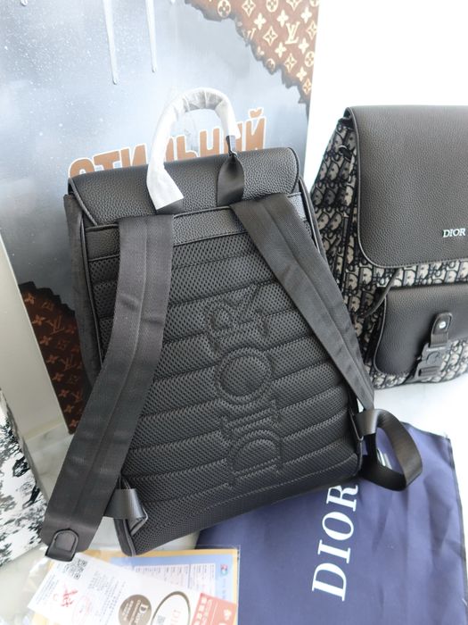 Рюкзак черный Christian Dior Saddle Backpack кристиан диор мужской