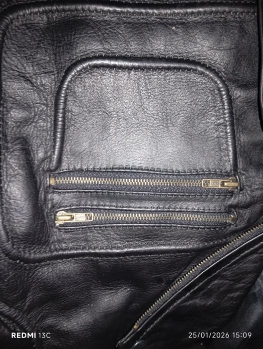 Blusão  motard  em couro