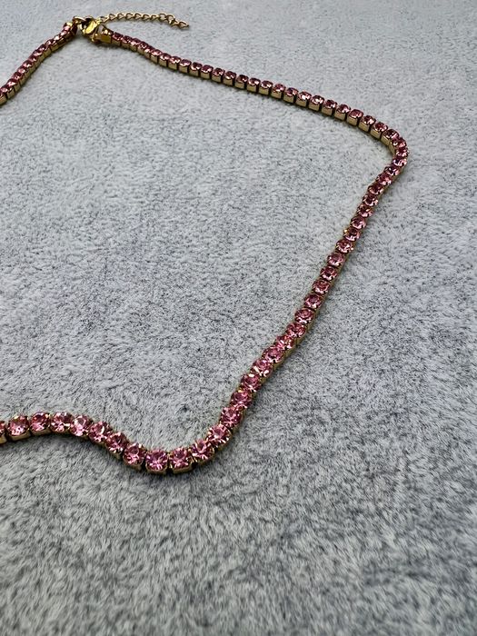 Colar Riviera 3mm em Aço Inoxidável – Banho Ouro 18k