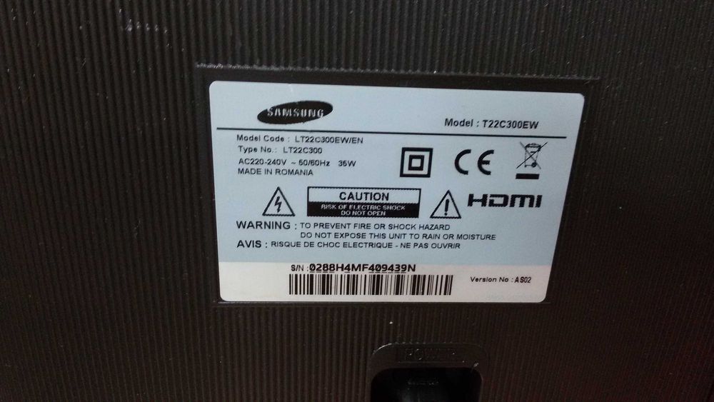 tv led samsung t22c300 22polg.