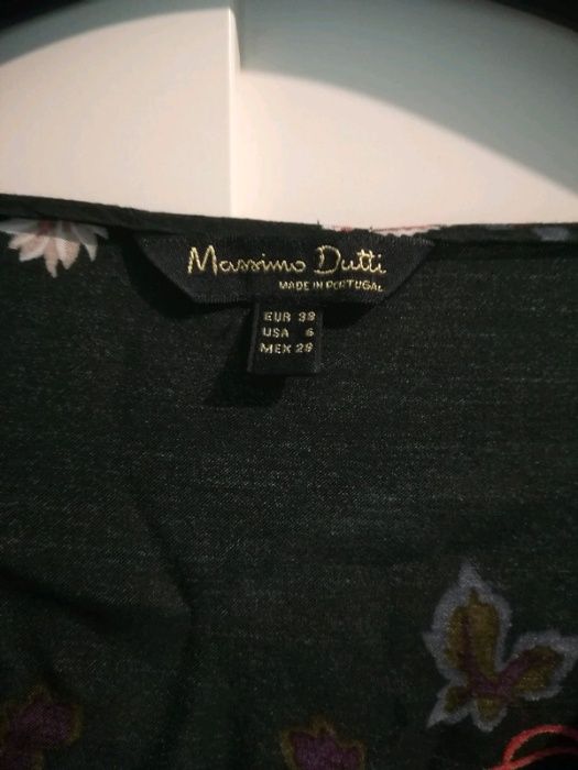 Satynowa bluzka Massimo Dutti 38 w kwiaty orientalna