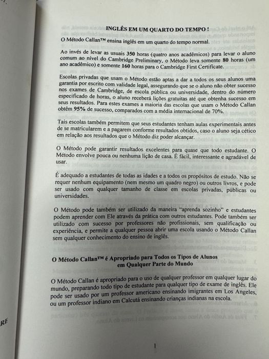 Livros Callan Method - book 2 até book 7