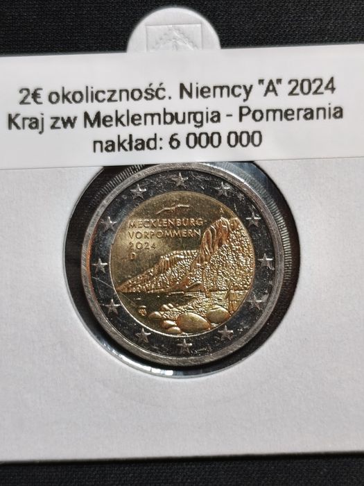Moneta okolicznościowa 2 euro Niemcy A 2024