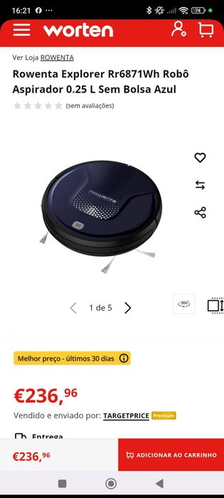 Robô aspirador Rowenta RR6871wh