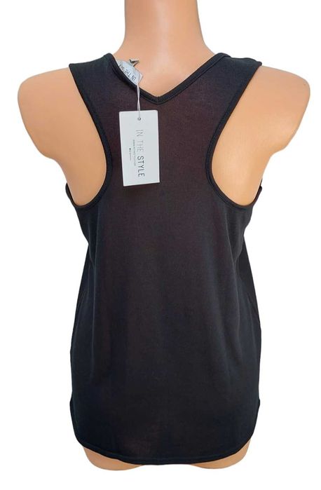 Czarna bluzka bez rękawów IN THE STYLE, R. L/XL