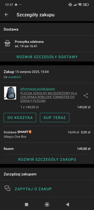 Plecak dla fana roblox