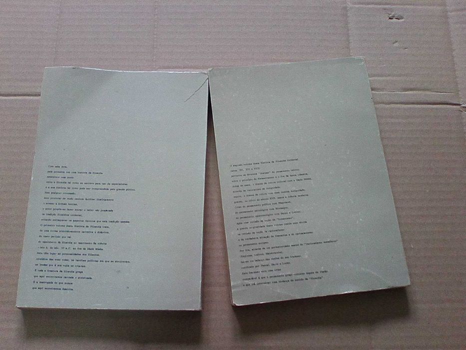 História da Filosofia Ocidental I e II