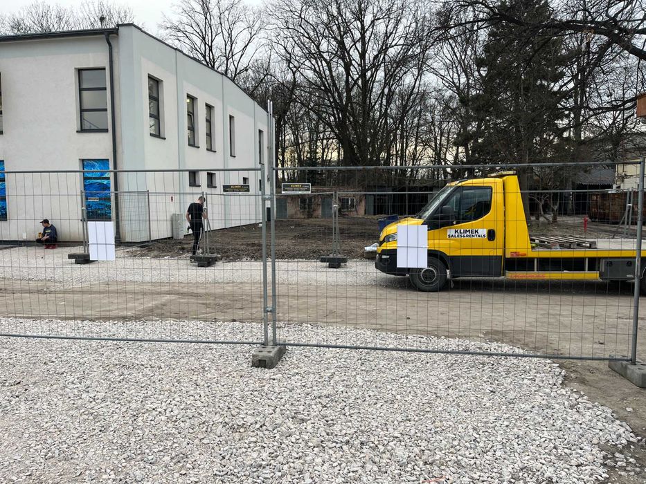 Ogrodzenie Budowlane Ażurowe Tymczasowe Mobilne 3,5 x 2 Panel Przęsło