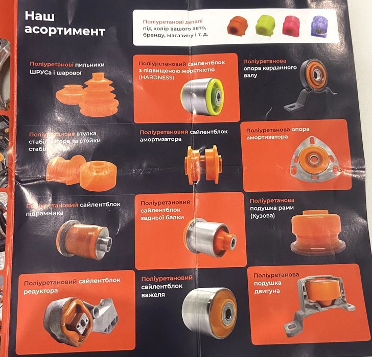 Полиуретановый Сайлентблок задней балки Skoda Fabia | VW Polo |Audi A3