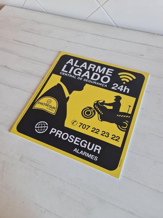 Placa de Alarme PROSEGUR Dissuasora Anti Roubo Assalto Casa Aviso