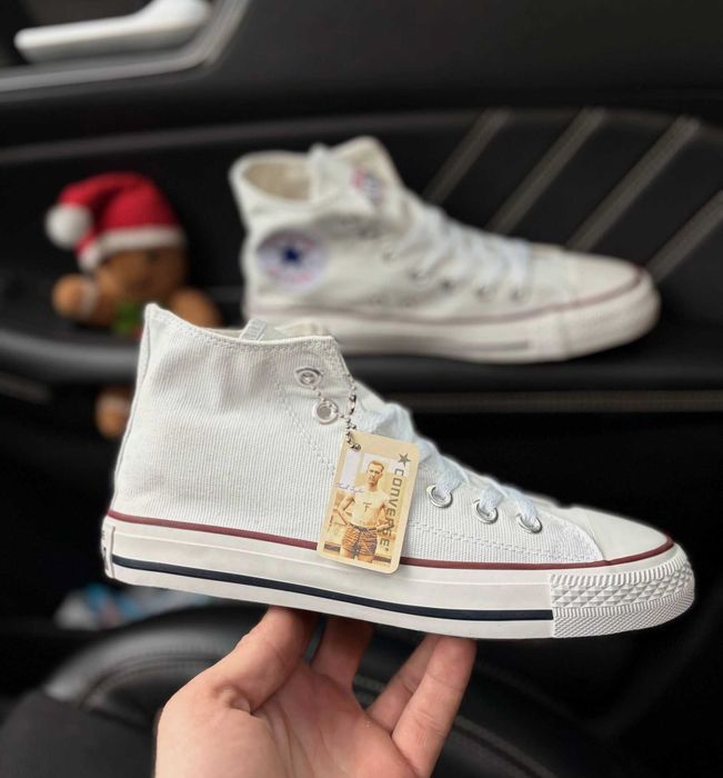 Женские белые кеды Конверс белые высокие Converse All Star