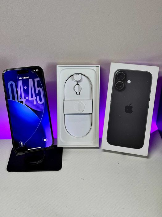 iPhone 16 | 128GB | Czarny | Bateria 96% | Gwarancja | Stan wzorowy