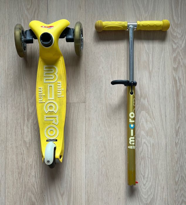 Micro - Mini Hulajnoga Deluxe Led - żółta