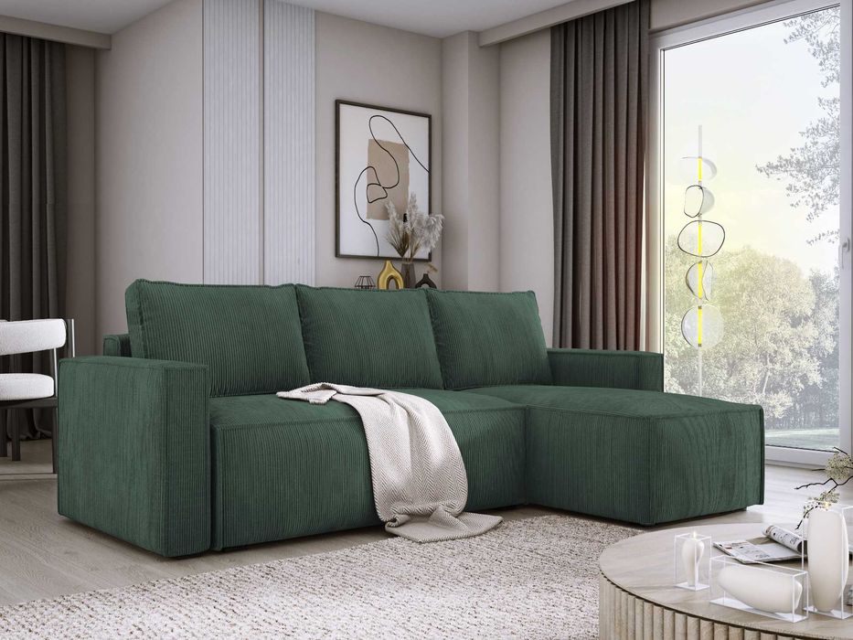 Narożnik z funkcją spania KENZO sztruksowy! Kolory do wyboru!