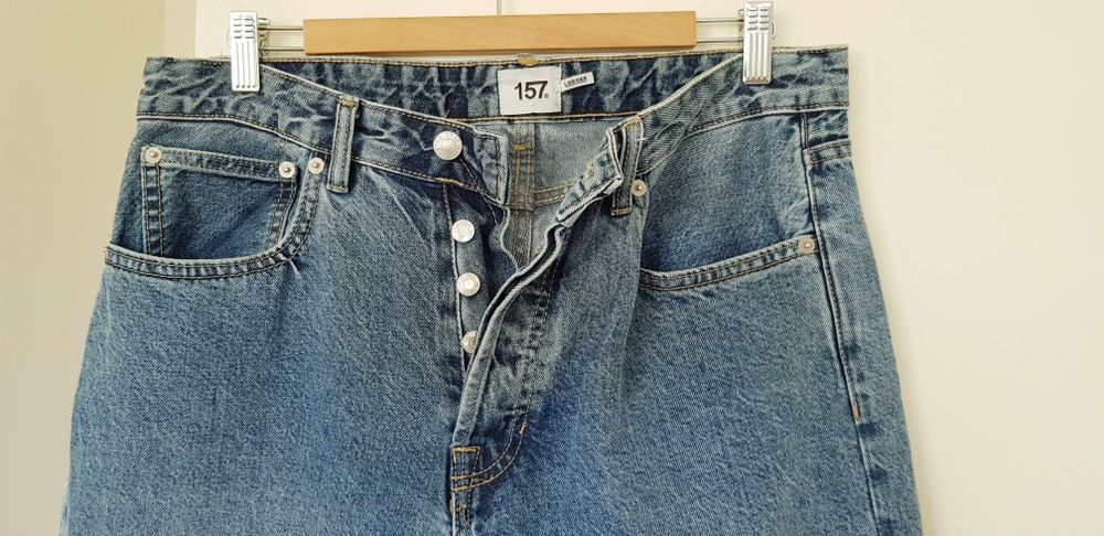 Lager 157 jeansy z wysokim stanem i prostą nogawką