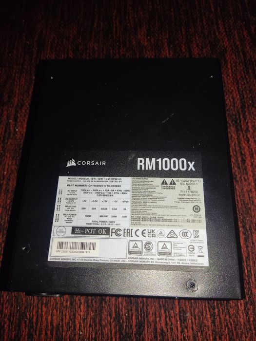 Блок живлення Corsair rm1000x 1000w 80+ gold (2021)