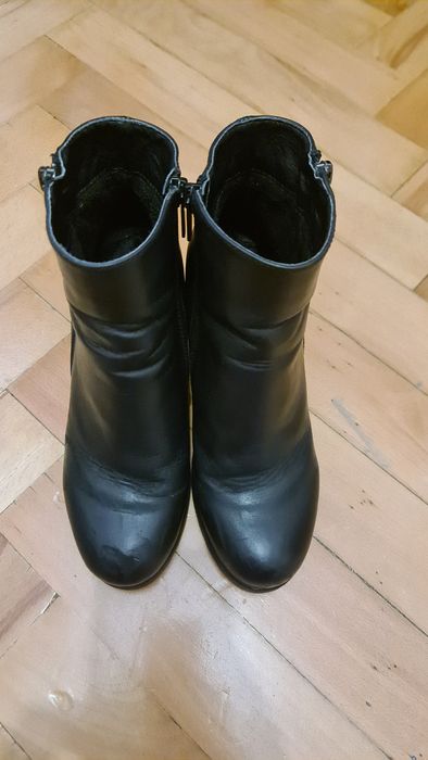 Skórzane botki damskie r. 36