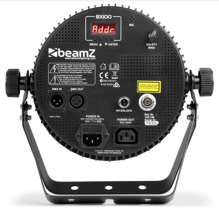BEAMZ BX100 Efeitos de iluminação