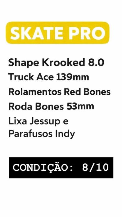 SKATE Pro - Em Boas Condições!