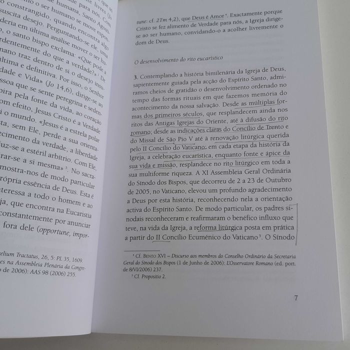 Livro Sacramento da Caridade Exortação Apostólica Pós-Sinodal de Bento XVI